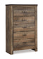 Trinell King/California King Panel Headboard with Dresser, Chest and 2 Nightstands