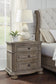 Ardenfield Queen Upholstered Sleigh Bed with Mirrored Dresser, Chest and Nightstand