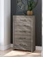 Graystorm Twin Panel Bed with Mirrored Dresser, Chest and Nightstand