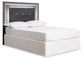 Lodanna King/California King Upholstered Panel Headboard Bed with Mirrored Dresser, Chest and Nightstand