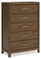 Cabalynn California King Upholstered Bed with Mirrored Dresser, Chest and Nightstand
