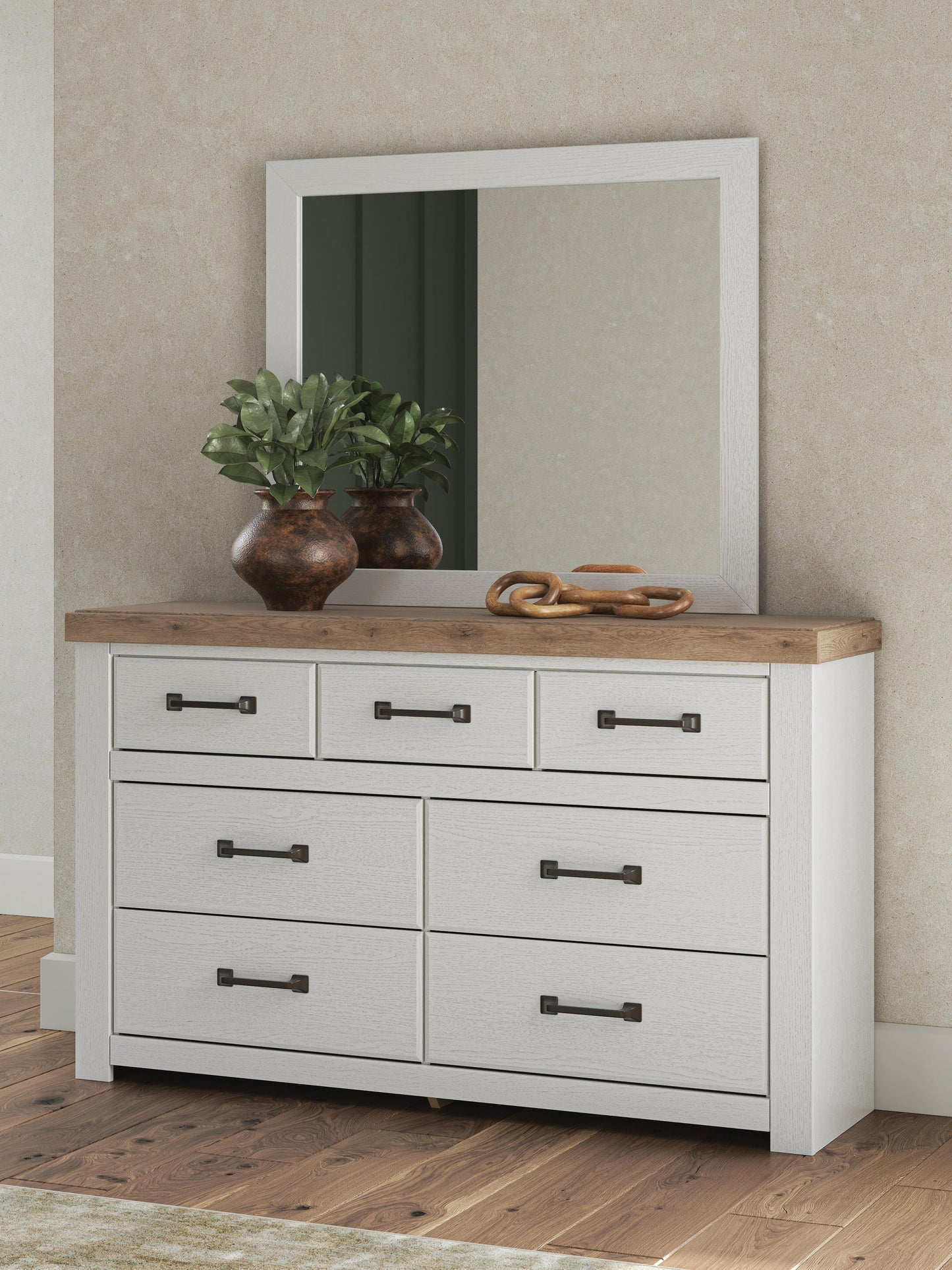 Savonport Twin Panel Storage Bed. Dresser, Mirror and Nightstand