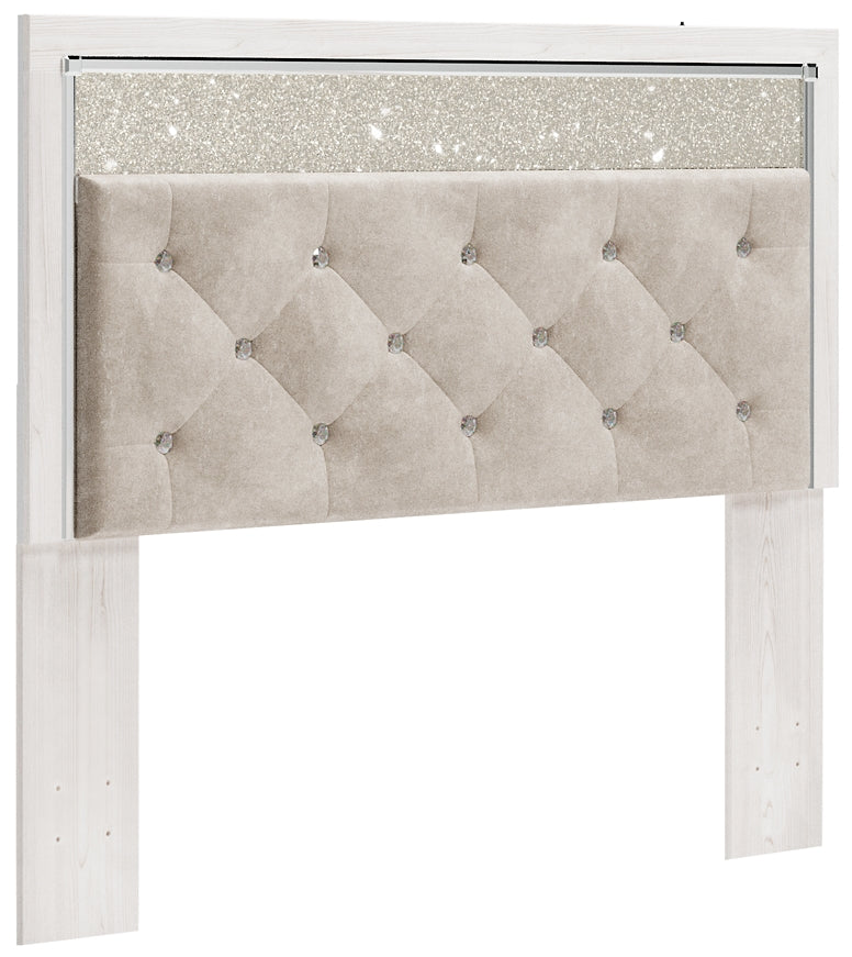 Altyra Queen Panel Headboard with Mirrored Dresser, Chest and Nightstand